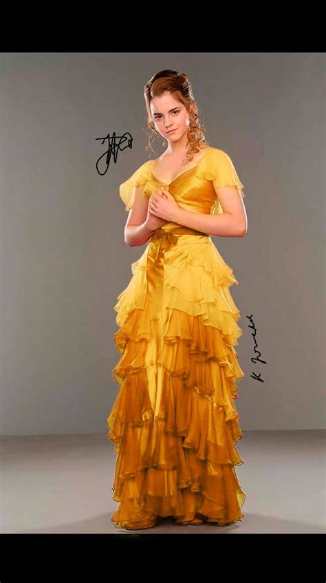 Hermione granger Yule ball yellow dress | Harry potter outfits, Harry ...