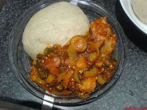 Banku With Okra Soup - Food - Nigeria