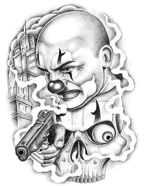 Chicano Clown Tattoo Design | Chicano drawings, Chicano art tattoos ...