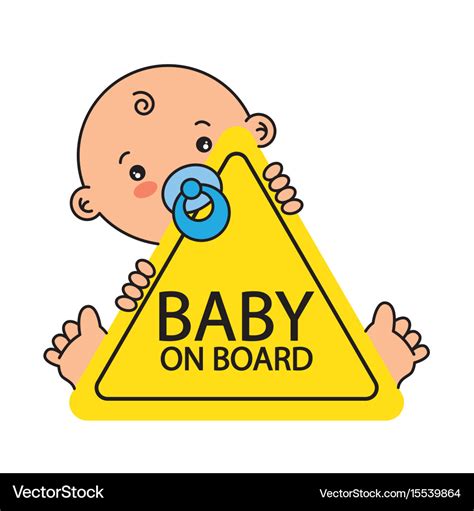 Baby on board sign Royalty Free Vector Image - VectorStock