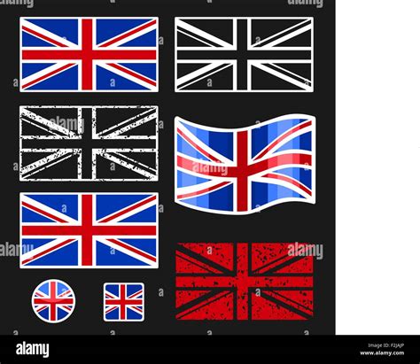 British Flag Vector Set Stock Vector Image & Art - Alamy