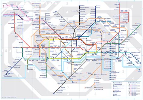 Mapa do metrô (tube) de Londres : estações e linhas