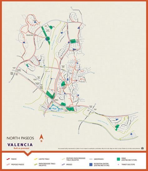 Valencia Paseo System and Map - Valencia Santa Clarita Ca