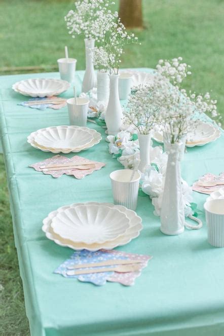 Eco Mint Disposable Pastel Paper Party Tablecloth