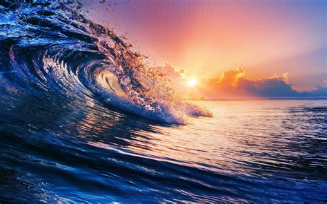 nature, Sunset, Sea, Waves, Clouds, Water, Colorful Wallpapers HD ...