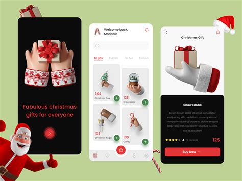 Secret Santa App Design 🎁 by Mariam Rtveladze on Dribbble