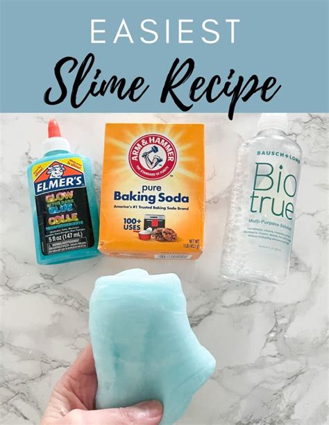 How to Make Slime with Contact Solution, Baking Soda, and Glue