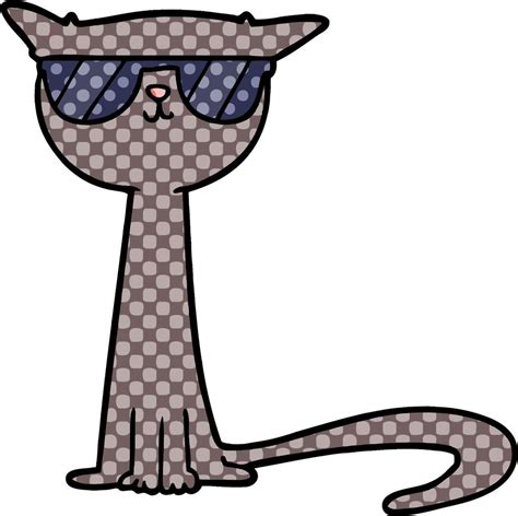 cartoon cool cat 12454625 Vector Art at Vecteezy