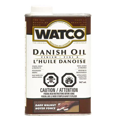 Watco Danish Oil One Step Finish In Dark Walnut, 946 Ml | The Home ...