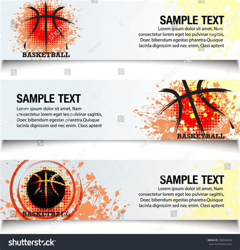 Vector Basketball Banner Grunge Design Event Stock Vector 296934038 ...