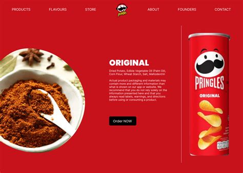 PRINGLES CHIPS UI DESIGN | Figma