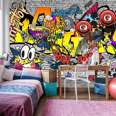 Graffiti Wallpaper Graffiti Wall Mural - Etsy