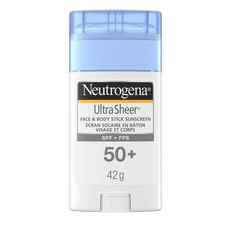 Neutrogena Sunscreen Stick SPF 50+, Ultra Sheer Stick for Face and Body ...