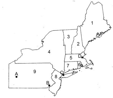 Northeast Region Map Blank