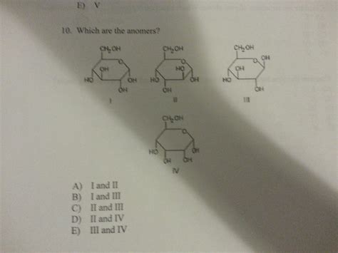 Solved Which are the anomers? | Chegg.com