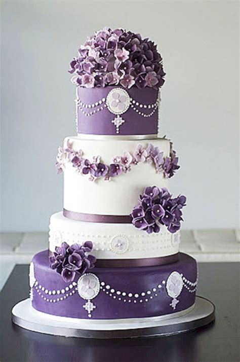 Purple Wedding Cake Ideas - IDEASWC