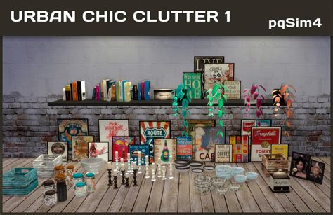 Urban Chic Clutter 1. Sims 4 Custom Content.