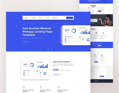 Web App Landing Page Template on Behance