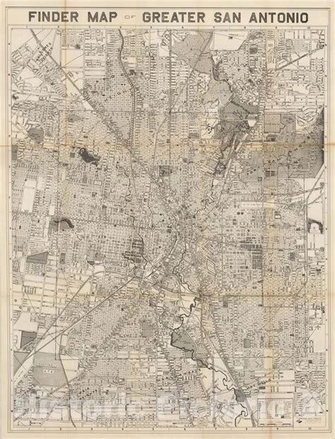 Historic Map : Finder Map of Greater San Antonio, c1950, M. L. Ferguson ...