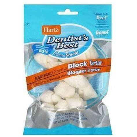 Hartz Dentist's Best Beef Flavored Rawhide 2" Bones (3-pack) - The ...