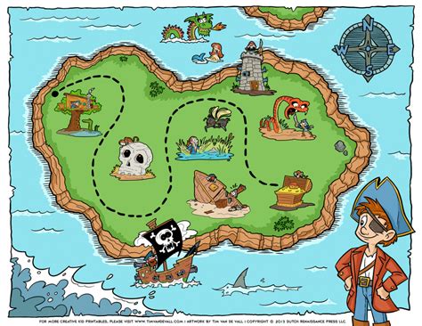 Printable Maps For Kids Genuine Pirate Treasure Map To Print With ...