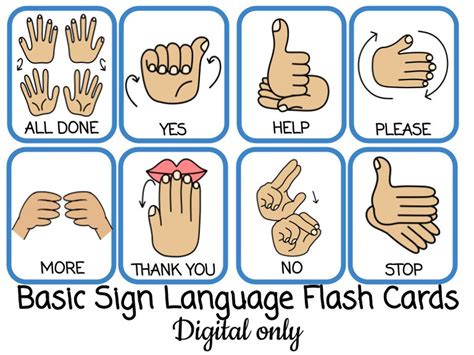 Printable Sign Language Chart For Beginners