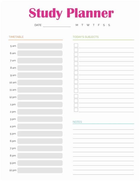 13-Page Student Planner Printable