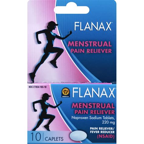 Flanax Menstrual Pain Reliever, Naproxen Sodium Tablets, 220 mg (10 ...