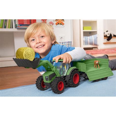 Schleich Farm World Tractor with Trailer Toy Figure | Toy collection ...