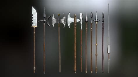 3D model Medieval Weapons Spear Collection - 01 VR / AR / low-poly ...