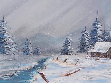 Winter Storm by Randy Edwards - Winter Storm Painting - Winter Storm ...