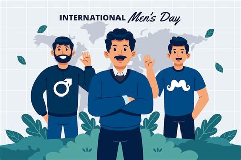 Free Vector | Flat international men's day background