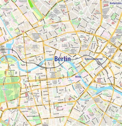 Berlin Wall Modern Map