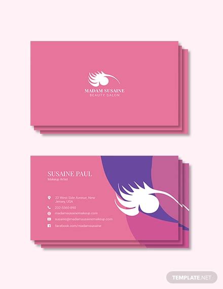 Makeup Artist Business Card - 27+ Examples, Illustrator, Word, Pages ...