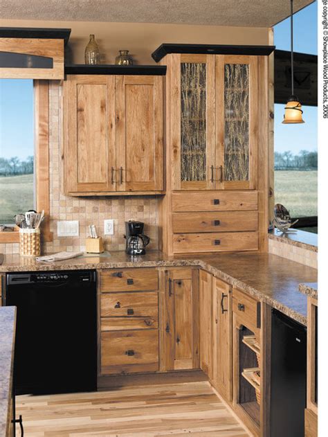 Rustic Hickory Cabinets | Houzz