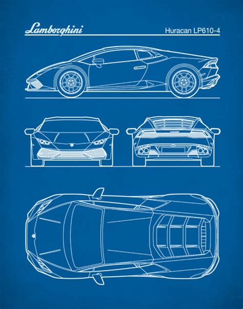 Patent Print Auto Art Lamborghini Huracan Blueprint | Etsy