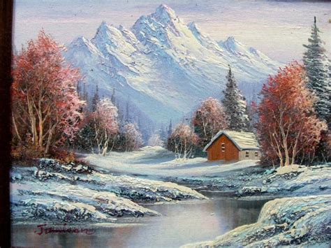 3030: Snowy Mountain Oil painting by Jamison : Lot 3030