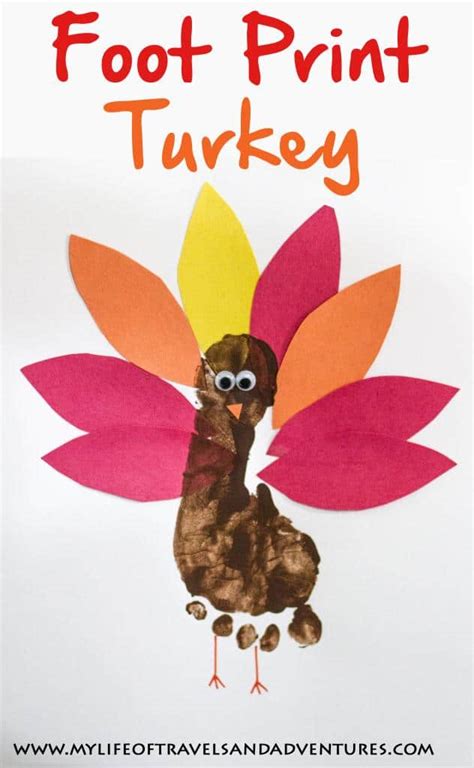 Turkey Crafts for Thanksgiving - love this footprint turkey so sweet ...