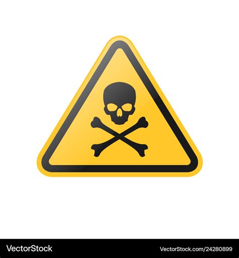 Poison danger warning sign Royalty Free Vector Image