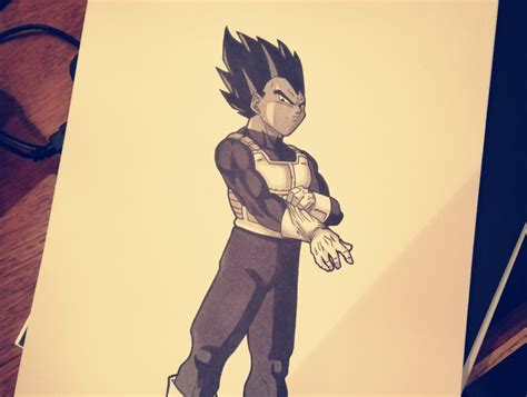 [Drawing] Vegeta from Dragon Ball Z by Evyweb on Dribbble