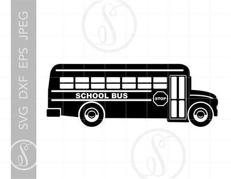 School Bus SVG School Bus Clipart School Bus Silhouette Cut File School ...