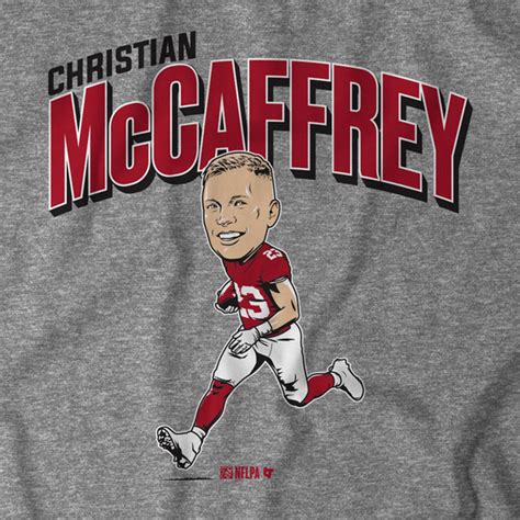 Christian McCaffrey Caricature Shirt, San Francisco - NFLPA -BreakingT