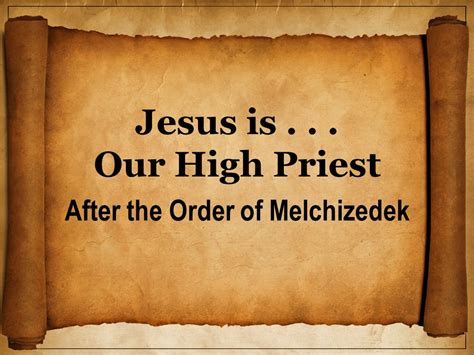 Jesus Is Our Great High Priest Robison Street Church Of Christ