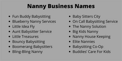 502 Catchy Nanny Business Names Ideas and Suggestions