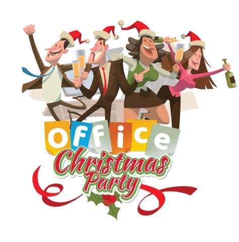 Best Office Christmas Party Illustrations, Royalty-Free Vector Graphics ...