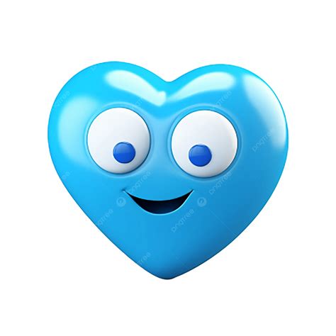 Blue Heart Emoji White Background Copy, 3d, Clipart, Facebook Emoji PNG ...