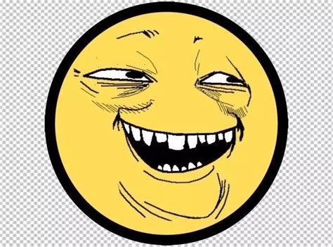 Free Premium PNG Yellow emojis troll face