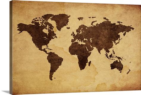 Close up of antique world map | Great Big Canvas