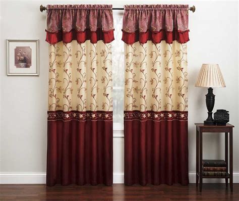 Burgundy Curtains for Living Room