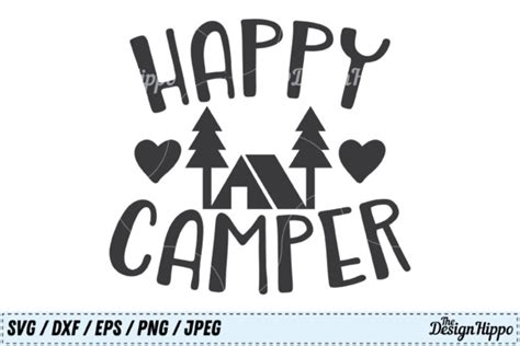 Happy Camper SVG Cut File Graphic by thedesignhippo - Creative Fabrica